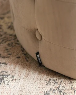 Pouf TAMPA Velluto Beige sabbia