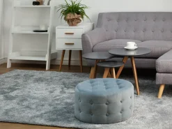 Pouf TAMPA Velluto Grigio chiaro
