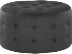 Pouf TAMPA Velluto Nero