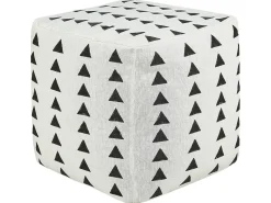 Pouf TARODI Cotone Bianco sporco