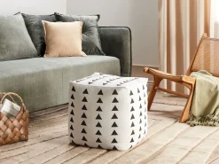 Pouf TARODI Cotone Bianco sporco