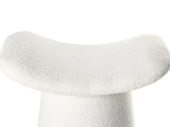 Pouf Trapuntato RIDDLE Bouclé Bianco sporco