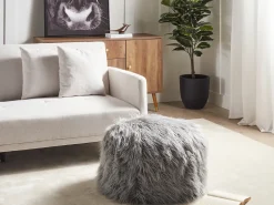 Pouf TUKKI Finta pelliccia Grigio