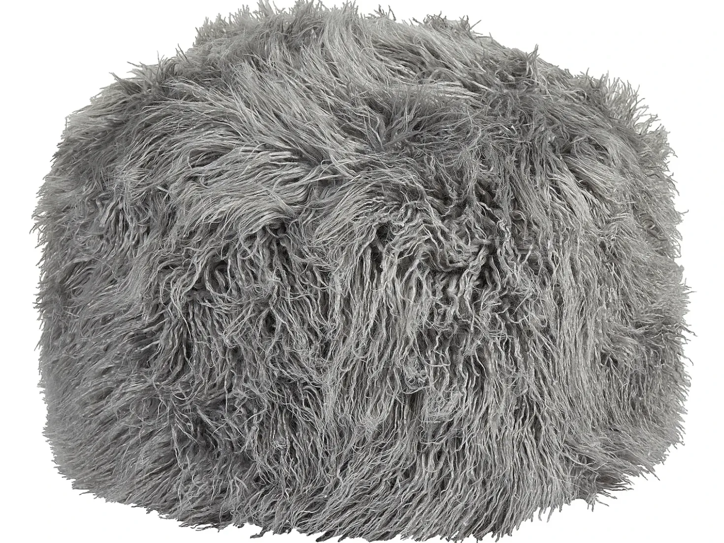 Pouf TUKKI Finta pelliccia Grigio