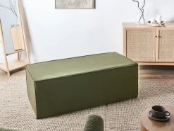Pouf VINITA Velluto a coste Verde scuro