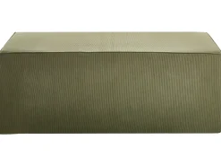 Pouf VINITA Velluto a coste Verde scuro