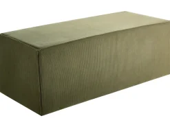 Pouf VINITA Velluto a coste Verde scuro