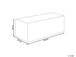 Pouf VINITA Velluto a coste Verde scuro