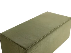 Pouf VINITA Velluto a coste Verde scuro