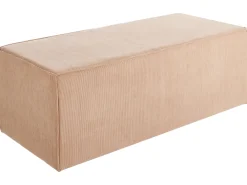 Pouf VINITA Velluto a coste Beige