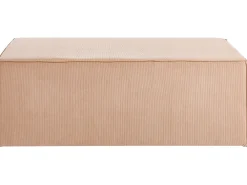 Pouf VINITA Velluto a coste Beige