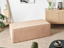 Pouf VINITA Velluto a coste Beige