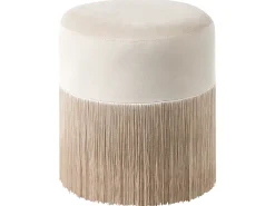 Pouf VIRGINIA Velluto Tortora