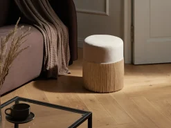 Pouf VIRGINIA Velluto Tortora