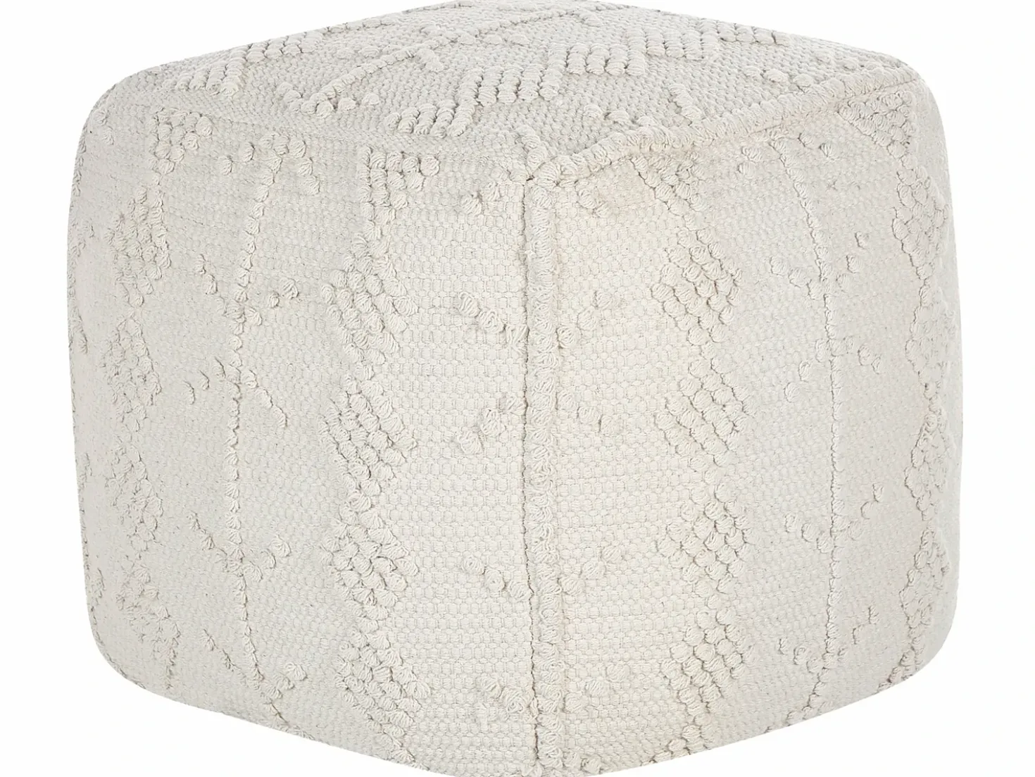 Pouf WARANGAL Cotone Bianco