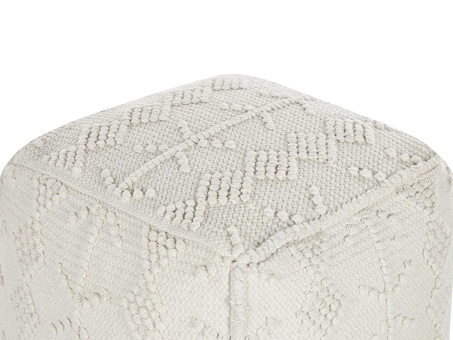 Pouf WARANGAL Cotone Bianco