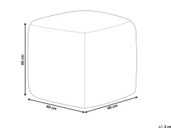 Pouf WARANGAL Cotone Bianco