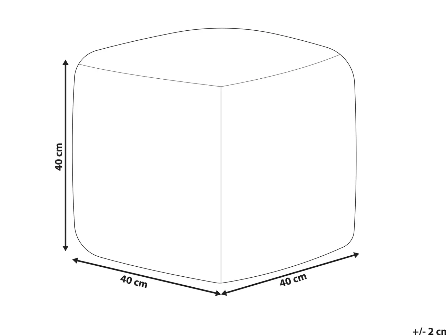 Pouf WARANGAL Cotone Bianco
