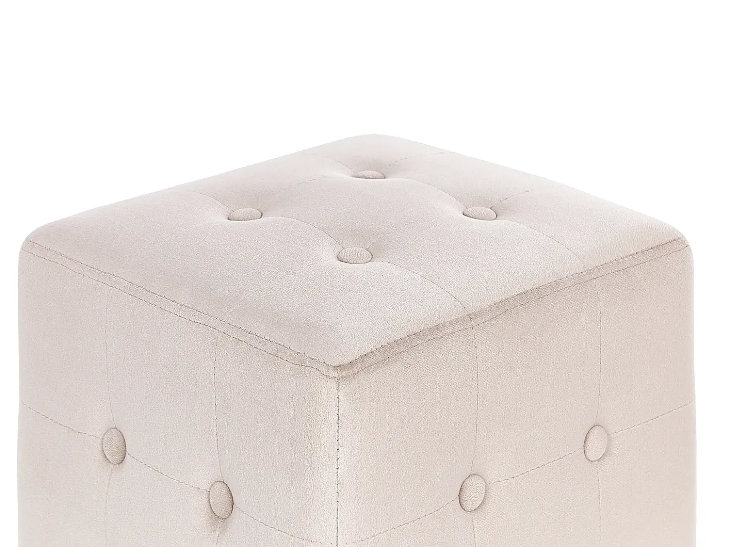 Pouf WISCONSIN Velluto Beige chiaro