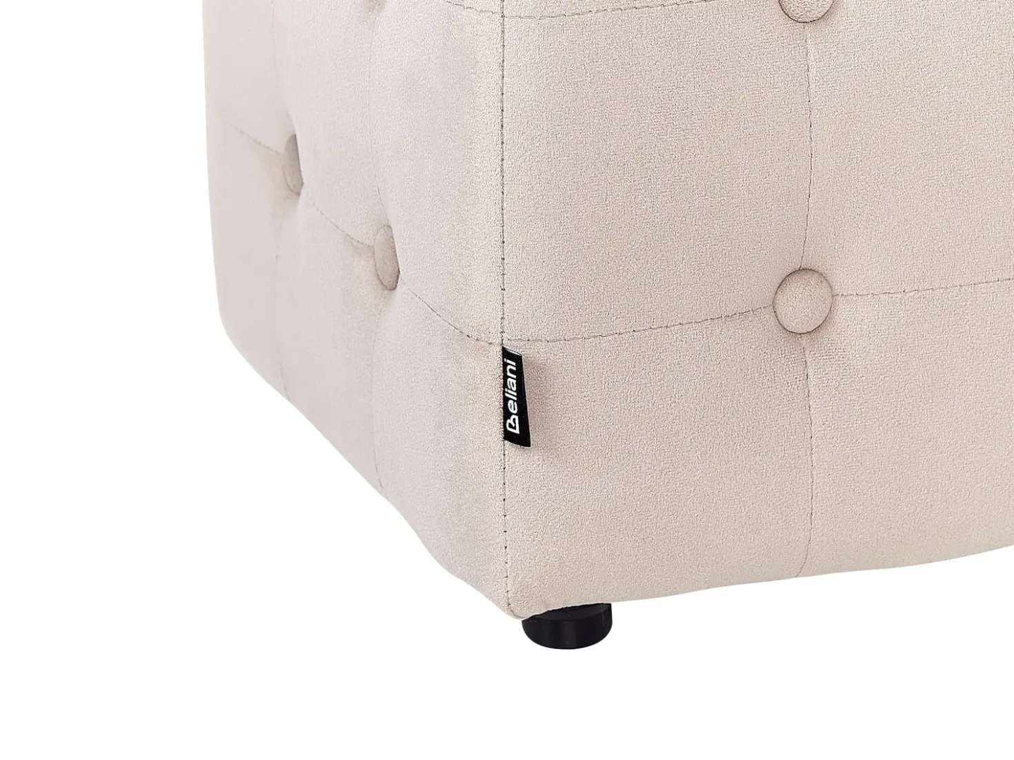 Pouf WISCONSIN Velluto Beige chiaro