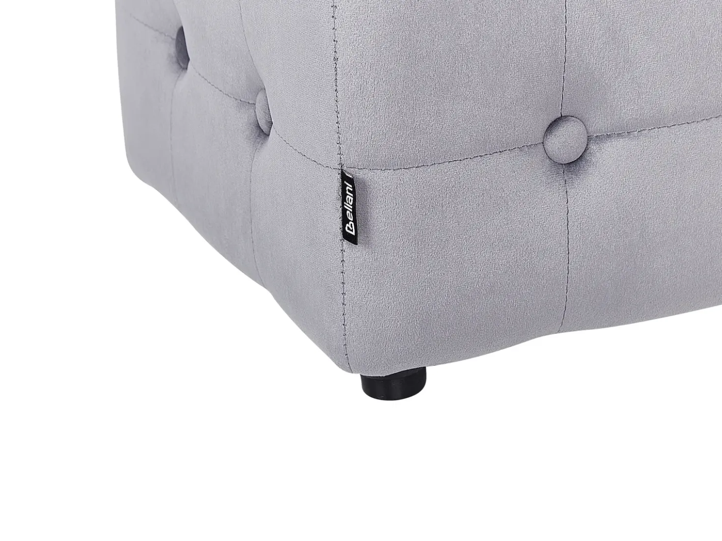 Pouf WISCONSIN Velluto Grigio