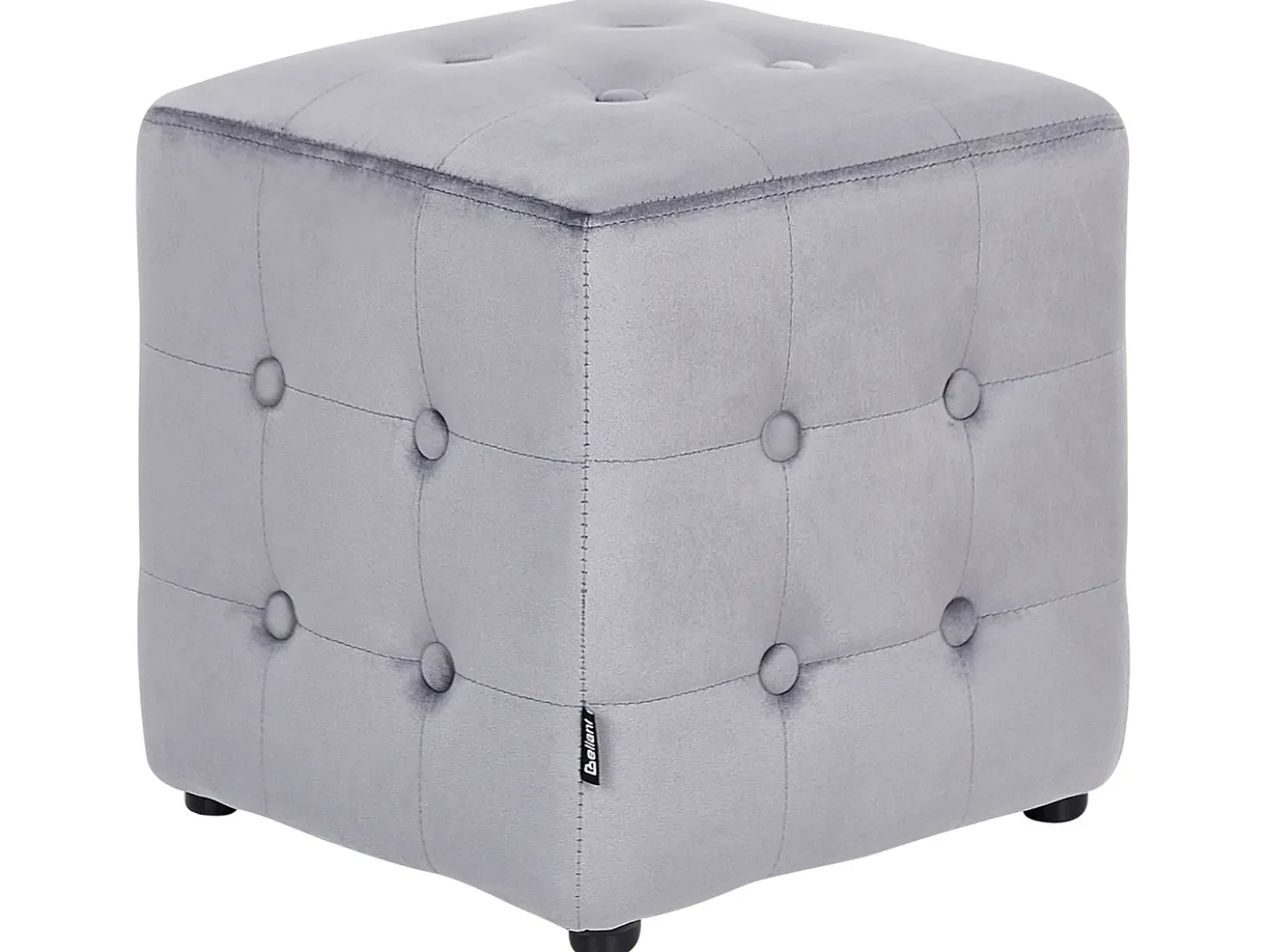 Pouf WISCONSIN Velluto Grigio