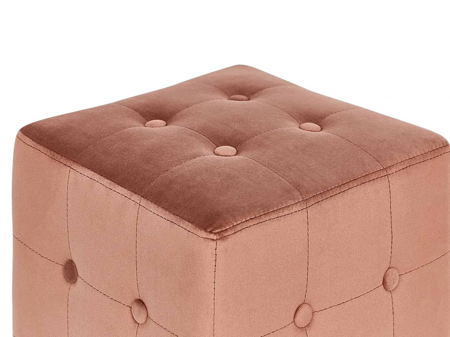 Pouf WISCONSIN Velluto Rosa pesca