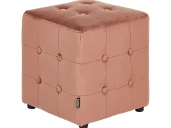 Pouf WISCONSIN Velluto Rosa pesca