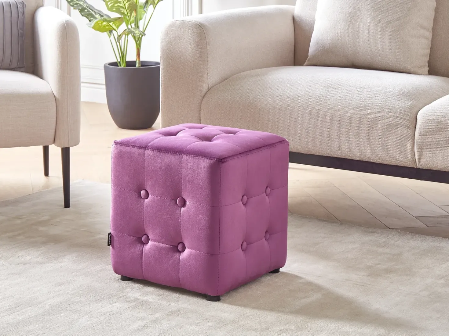 Pouf WISCONSIN Velluto Viola
