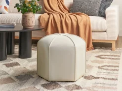Pouf WISHEK Velluto Beige chiaro