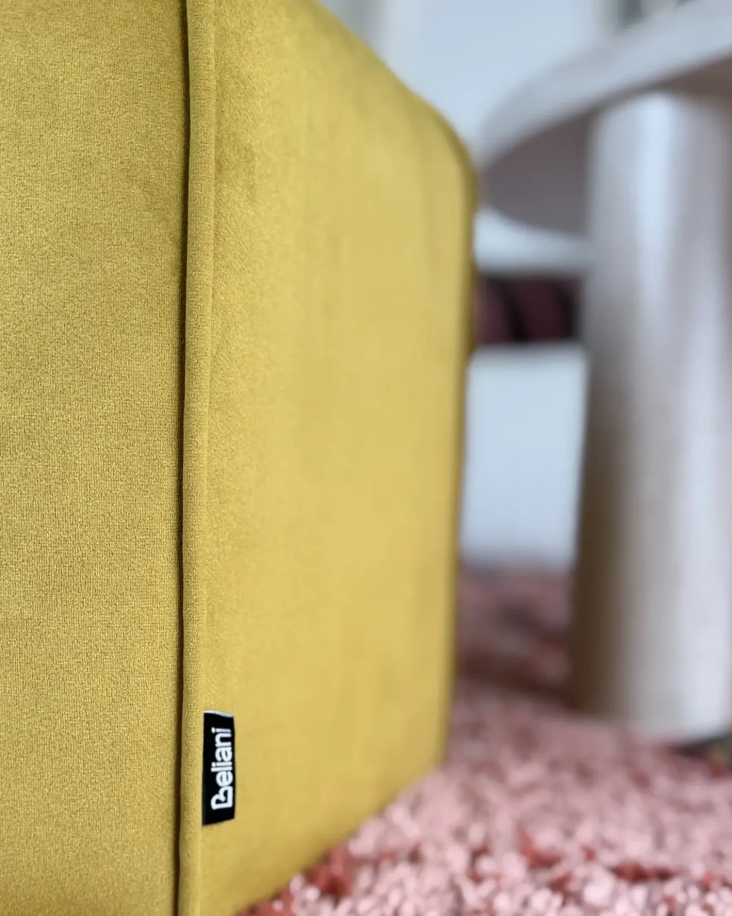 Pouf WISHEK Velluto Giallo