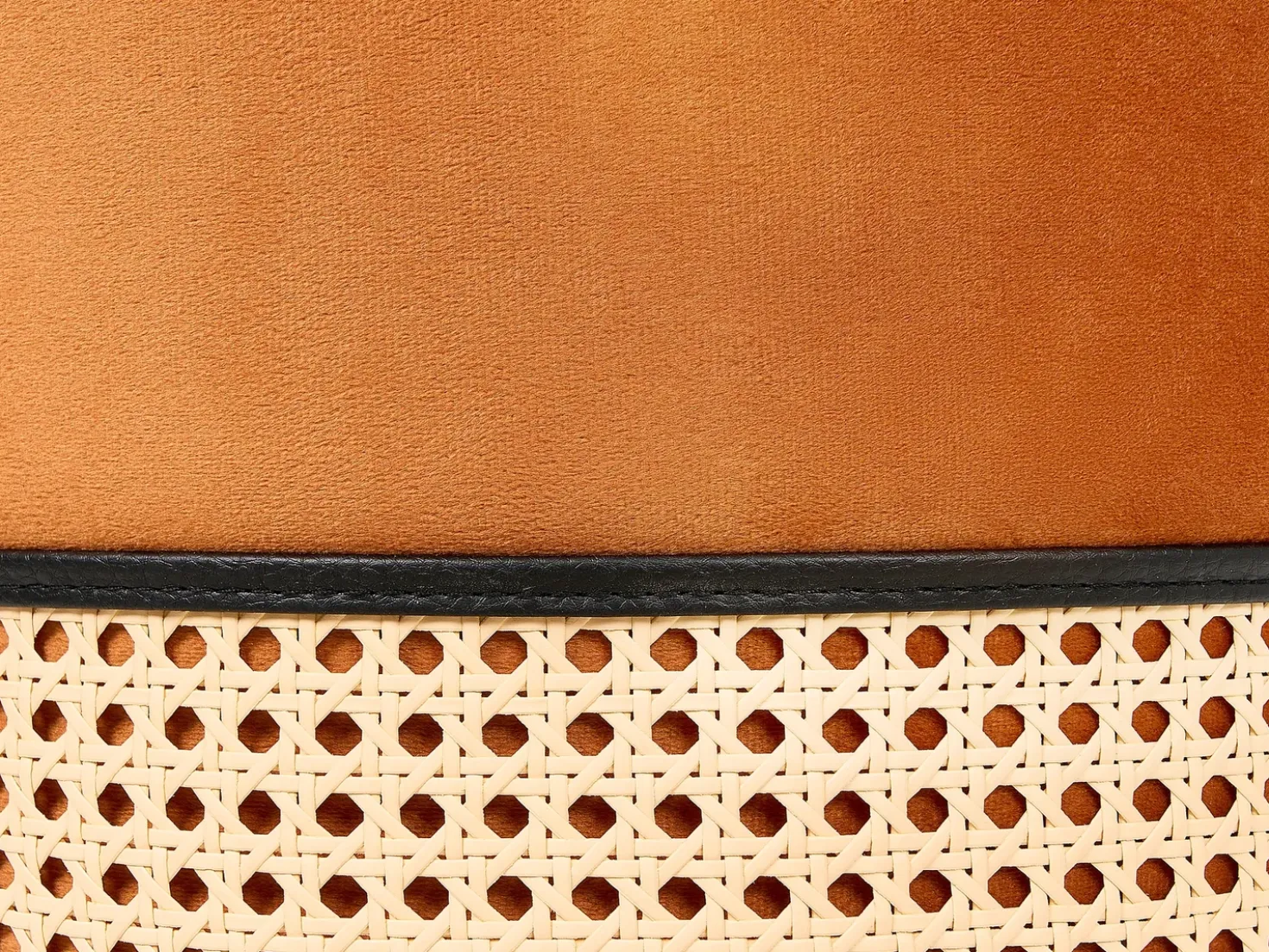 Pouf YANKTON Velluto Arancione