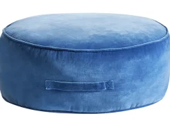 Pouf YULLE Velluto Blu