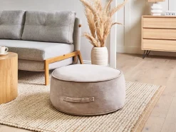 Pouf YULLE Velluto Marrone chiaro