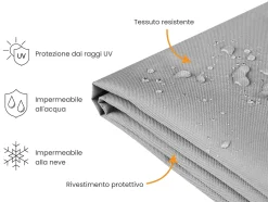 Protezione impermeabile CHUVA 320 cm 120 cm 90 cm Grigio