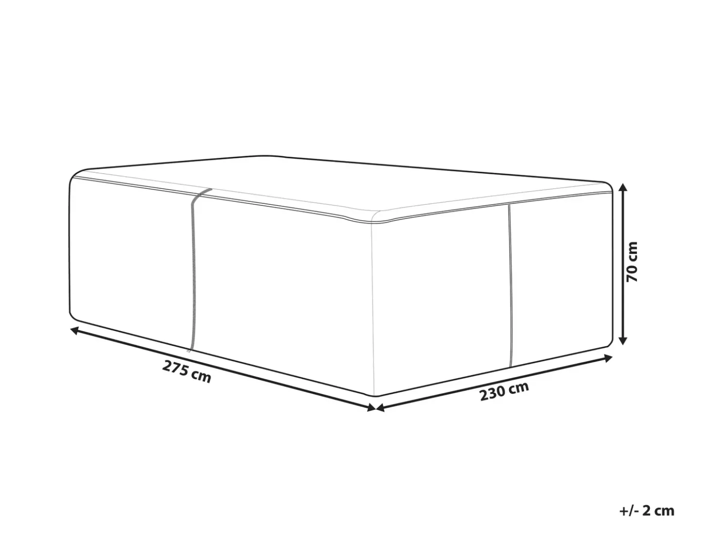 Protezione impermeabile CHUVA 275 cm 230 cm 70 cm Grigio