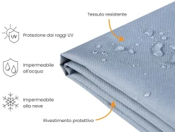 Protezione impermeabile CHUVA 210 cm 45 cm 45 cm Grigio