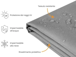 Protezione impermeabile CHUVA 205 cm 75 cm 50 cm Grigio
