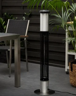 Riscaldatore a infrarossi da patio a piantana VEZUVIO 1500 W Nero