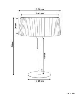 Riscaldatore a infrarossi da patio a piantana OLLERIA 1500 W Grigio