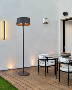 Riscaldatore a infrarossi da patio a piantana VARAZZE 1500 W Nero