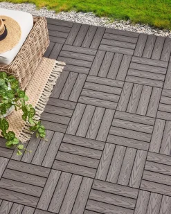 Rivestimenti e piastrelle da esterno ATESSA Composito legno-plastica (WPC) Grigio