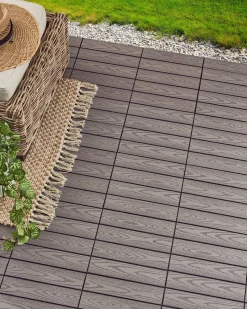 Rivestimenti e piastrelle da esterno ATESSA Composito legno-plastica (WPC) Grigio