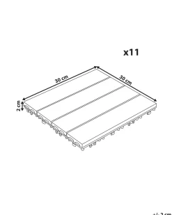 Rivestimenti e piastrelle da esterno ATESSA Composito legno-plastica (WPC) Grigio