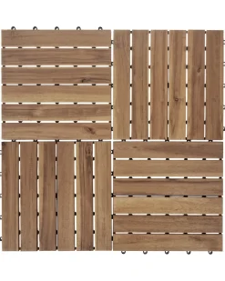 Rivestimenti e piastrelle da esterno ACCETTURA Legno di acacia certificato Naturale