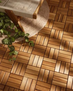 Rivestimenti e piastrelle da esterno ACERENZA Legno di acacia certificato Naturale