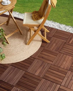 Rivestimenti e piastrelle da esterno ACCETTURA Legno di acacia certificato Marrone