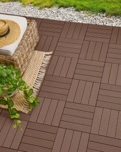 Rivestimenti e piastrelle da esterno ATELETA Composito legno-plastica (WPC) Marrone