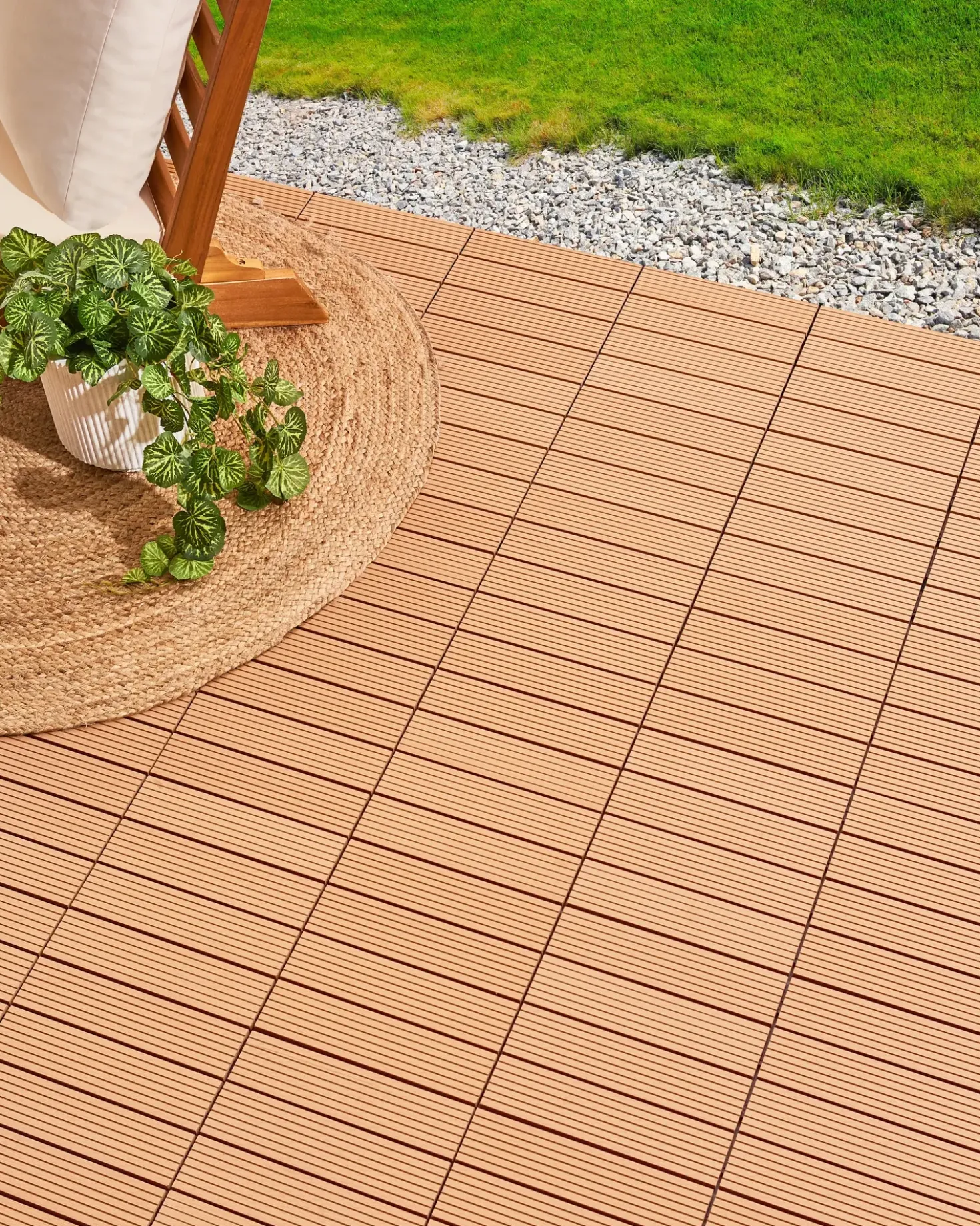 Rivestimenti e piastrelle da esterno ATELETA Composito legno-plastica (WPC) Marrone chiaro