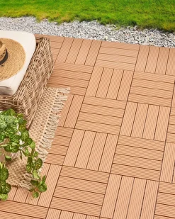 Rivestimenti e piastrelle da esterno ATELETA Composito legno-plastica (WPC) Marrone chiaro